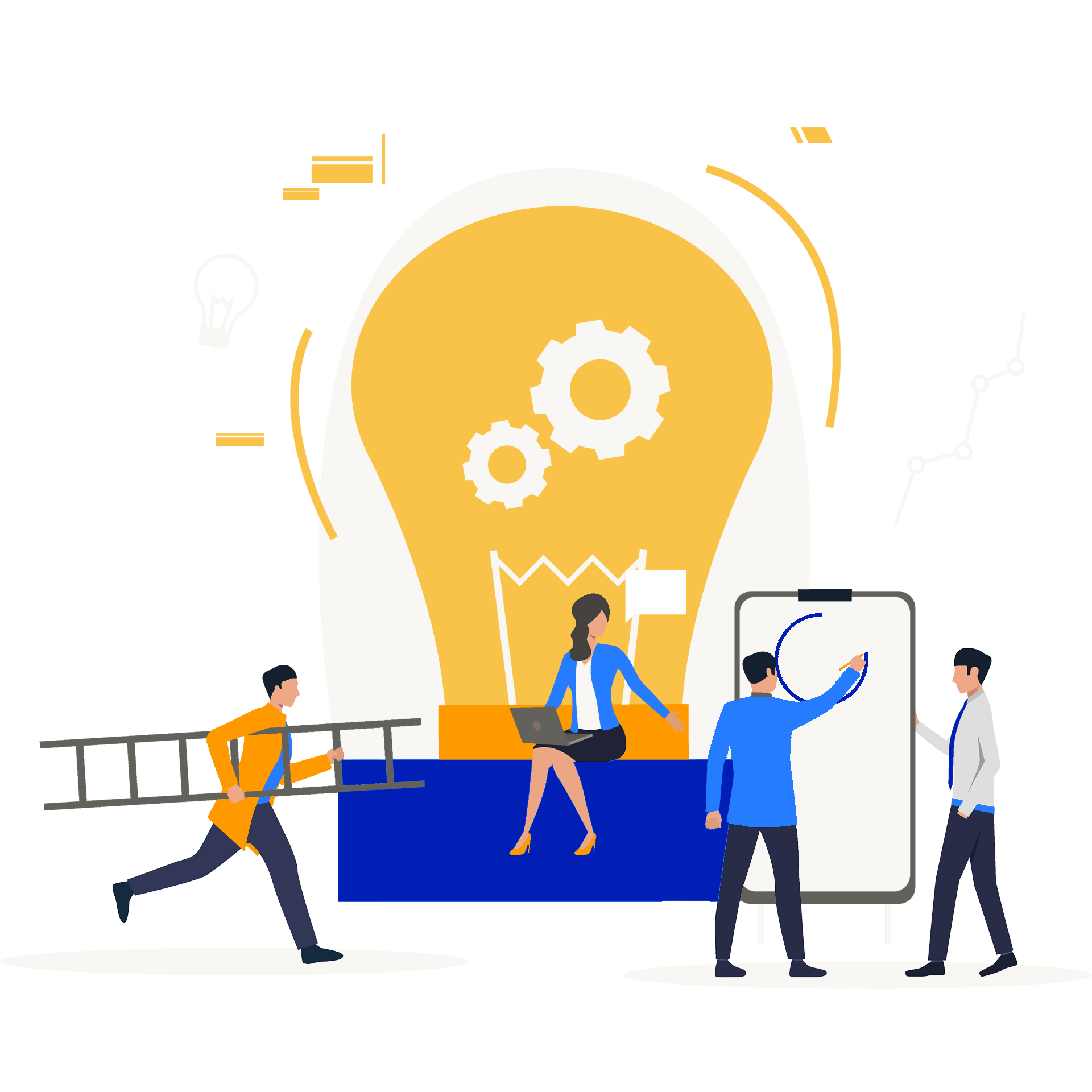 Creative IT solution illustration