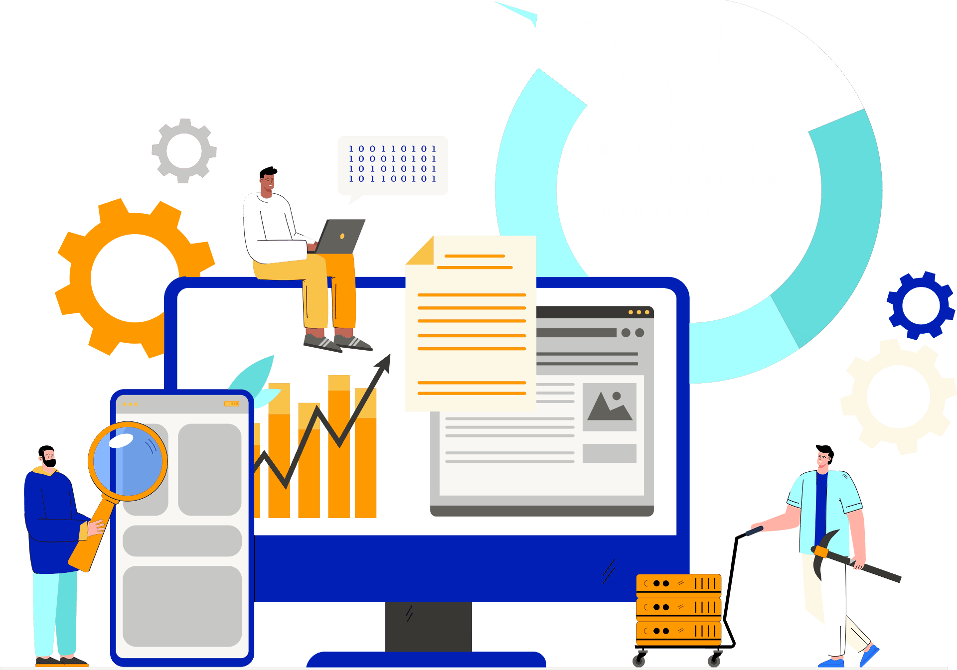 Programmers in analysis process of data