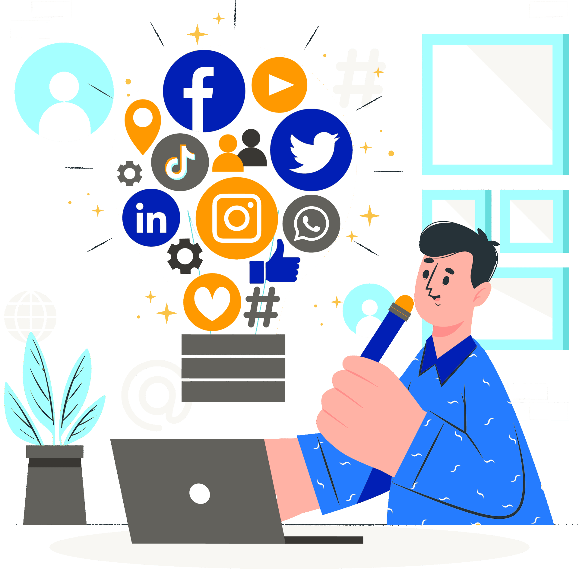 Digital marketing concepts illustration