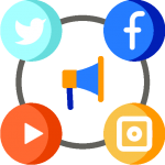 Social media marketing icon