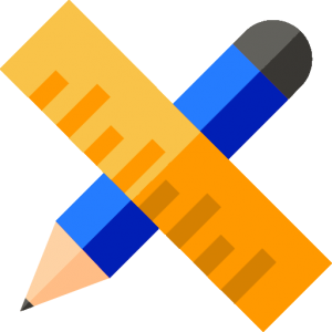 Basic design tools pencil and scale