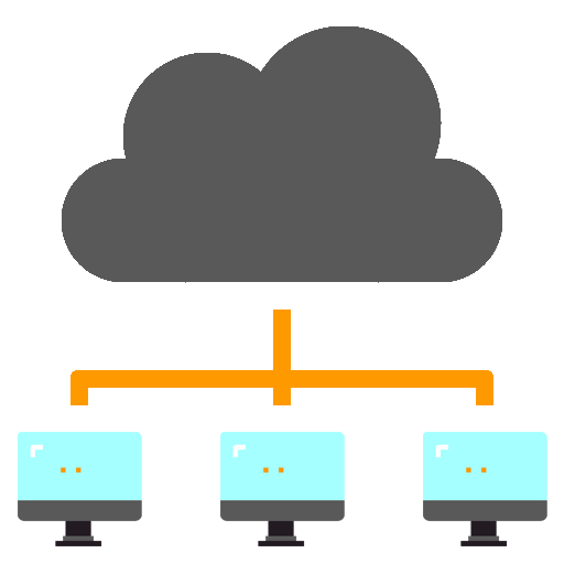 Shared cloud hosting illustration